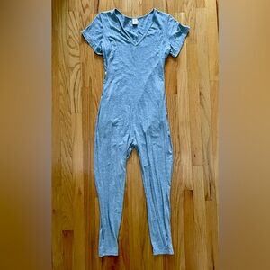 Smash + Tess Heather Gray V-Neck Short Sleeve Romper